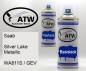 Preview: Saab, Silver Lake Metallic, WA811S / GEV: 400ml Sprühdose + 400ml Klarlack - Set, von ATW Autoteile West.